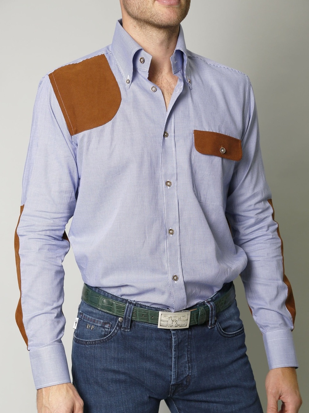 Field Shop By Hadleigh’s RIP 44/17.5 Italy Cotton Shooting Shirt Shoulder Patch